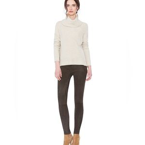Alice + Olivia FRONT ZIP SUEDE LEGGING 0